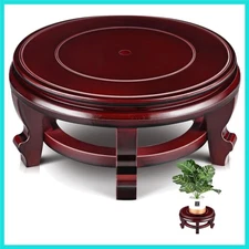 Versatile 8-Inch Wooden Stand - Perfect for Flowers, Fish Tanks & Collectibles