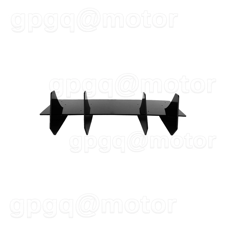 For Nissan 370Z Nismo 14-20 V1 Style Glossy Black Shark Fin Rear Bumper Diffuser - Image 4 of 4