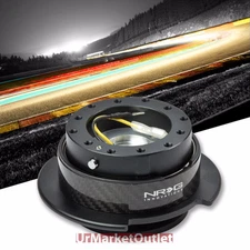 NRG Black/Carbon Fiber GEN 2.5 Race 6-Hole Steering Wheel Quick Release Adapter