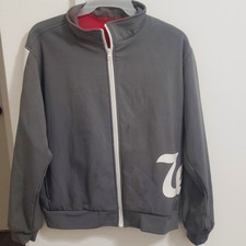 High Performance Uniforms Walgreens Charcoal Red Fleece Full Zip Track Jacket