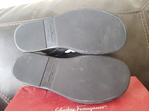 RARE SALVATORE FERRAGAMO Sandals Gancini Black Leather Slings Men 8 UK/9 US $990 - Picture 19 of 23