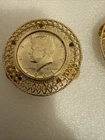 JFK Commemorative 1964, 1988, Coin Set Gold, Emeralds, Rubies, Sapphires 16-4500