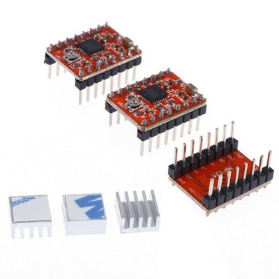  3 stücke Stufenstöckchen Schrittmotor Treibermodul A4988 Kühlkörper für