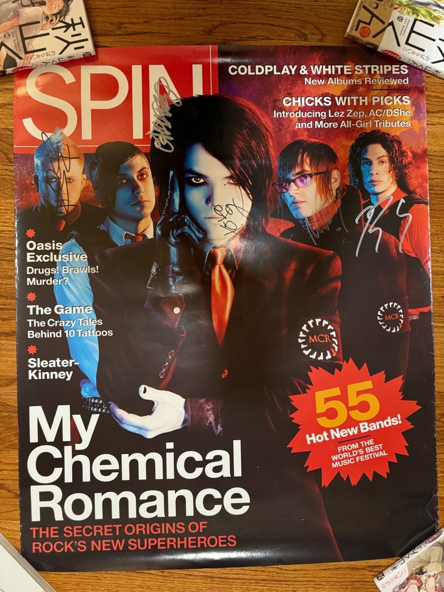 My Chemical Romance Autographed 2005 Spin Magazine Promo Poster