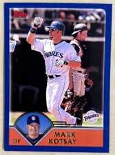 2003 Topps Mark Kotsay Baseball Card #403 Padres OF Mid-Grade EX