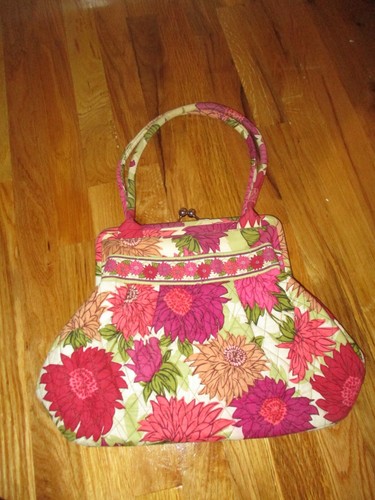 Vera Bradley Floral Hello Dahlia! Square Shoulder Bag… - Gem