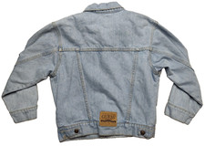 VTG BABY GUESS Boys XL Light Wash Snap Button Cotton Denim Jacket Made In USA