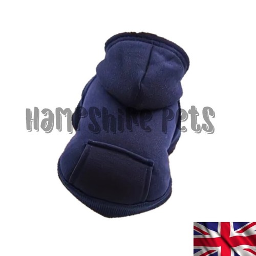 Dog Hooded Sweatshirt Solid Colour Puppy Hoodie Pet Autumn Winter Warm Soft Cute - Picture 16 of 17