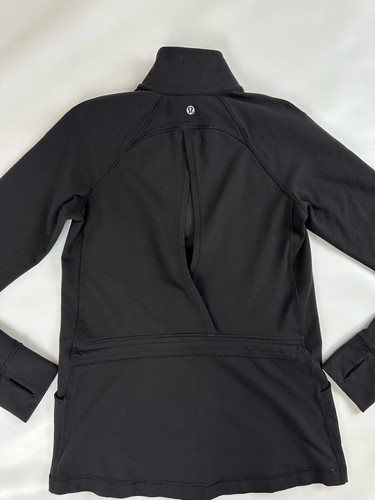 Lululemon Athletica Sunshine Salutation Jacket Sweat Wicking Black Womens Size 6 - Picture 11 of 13