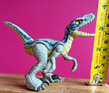 JURASSIC WORLD BLUE VELOCIRAPTOR FIGURE Fisher Price Imaginex