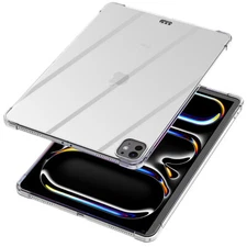 Clear Case for iPad Pro 13" 11" M4(2024) Shockproof Bumper Transparent Cover