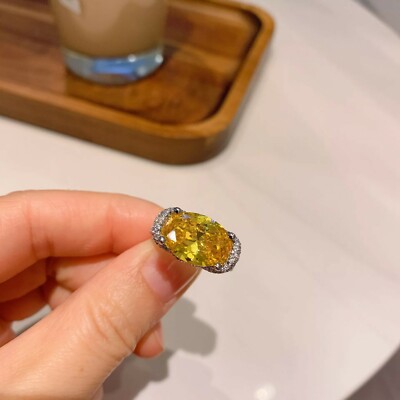 ANILLO AJUSTABLE DE CUARZO CITRINO EN PLATA RODIADA 