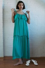 NWT Zara Turquoise Ruffled Dress 0787 024 - S
