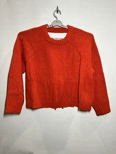 Women's Chunky Open Back Tie Sweater - Future Collective Red 2X