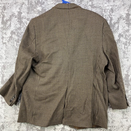Tuta blazer due bottoni Lauren Ralph Lauren uomo 46 pied de poule lana marrone nero - Foto 2 di 14