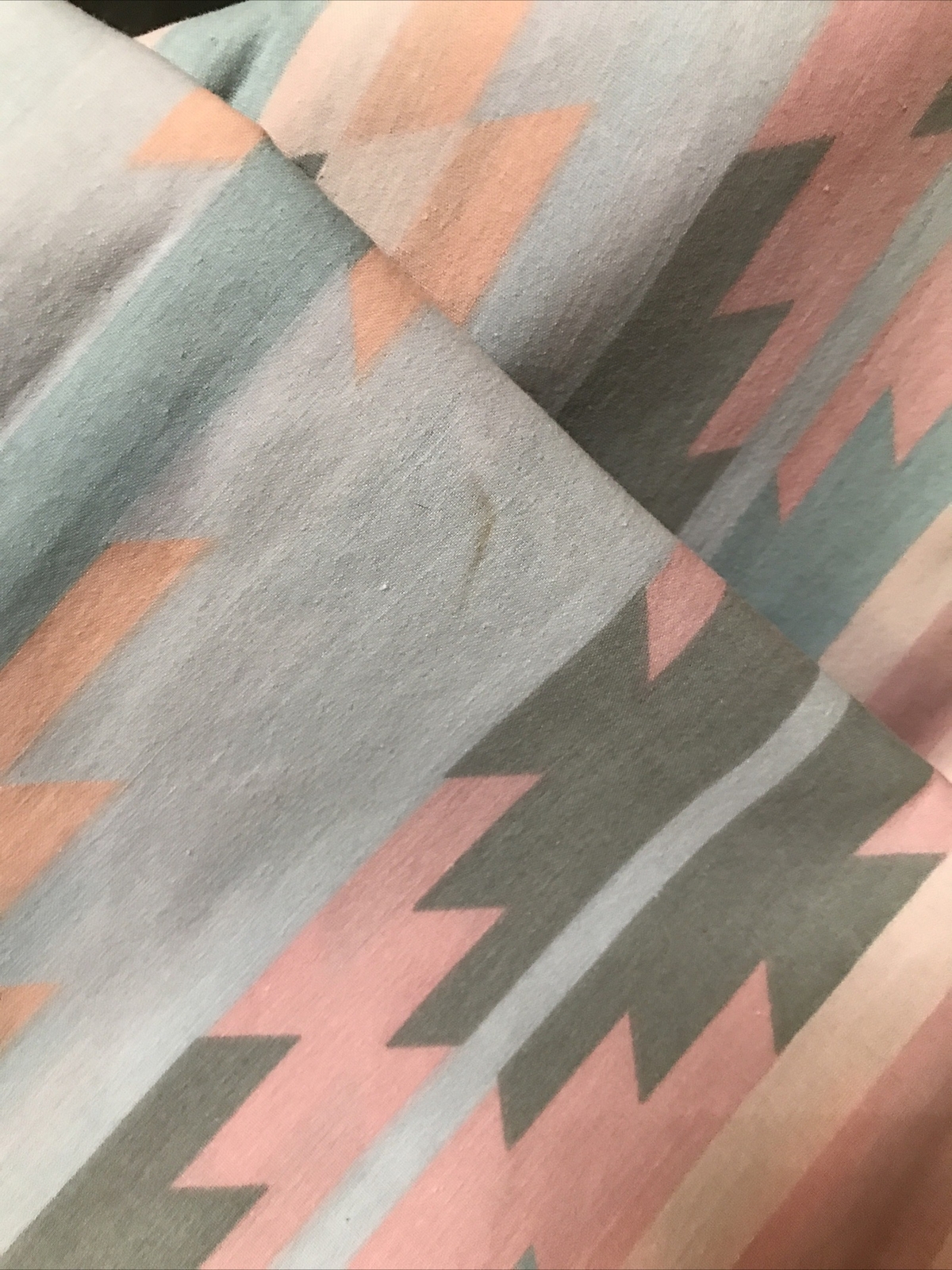 Two Lady Pepperell Standard Southwestern Pillowcases No Iron Percale