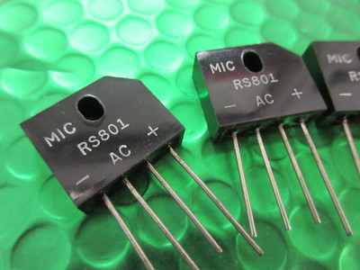 RS801, Bridge Rectifier 8.0A 50V, 4 PIN THROUGH HOLE UK STOCK x3pcs ...