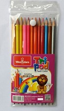 School Color 12 Pencil Twin 24 ColourGold Silver Drawing Weerodara Sri Lanka Art