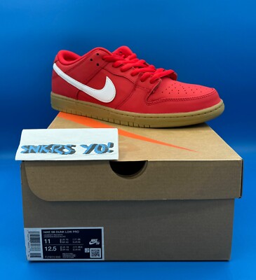 Nike SB Dunk Low University Red Gum (FJ1674-600) Size 11 | eBay
