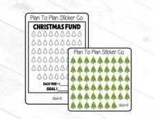 2664-8~~Christmas Fund Savings Plan Planner Stickers.