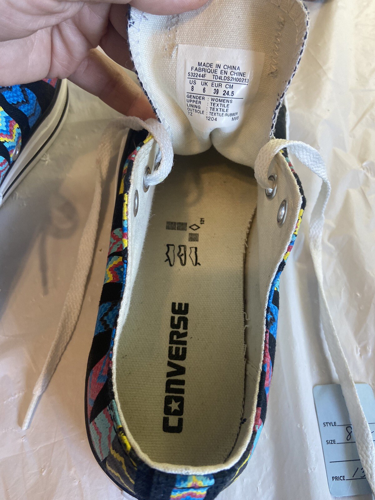 Women's Convers Chuck Taylor- All-Star-Friendship Bracelet Tennis Shoes- Size 8 thumbnail 9