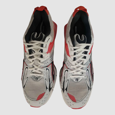 Balenciaga Men Gray Orange Xpander Suspended Heel Sneakers  display picture 3