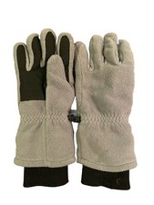 Lands End Gloves Kids Large Grey Casual Cozy Fleece Snow Winter Gloves