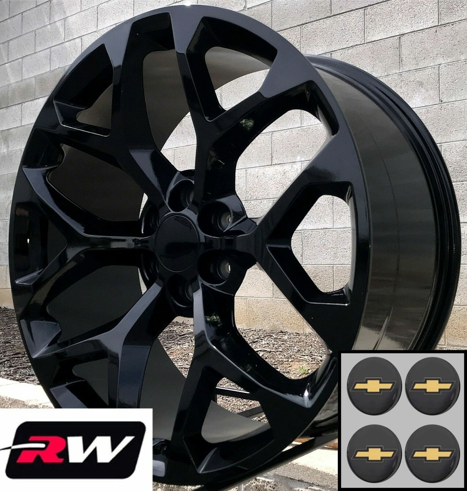 Chevy Snowflake Rim Size 20 inch Chevy Silverado 1500 OEM Specs Snowflake Wheels Gloss Black ...