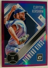 CLAYTON KERSHAW🔥MINT PINK HOLO PRIZM🔥⚾2018 DONRUSS OPTIC DIAMOND KINGS #14 LAD