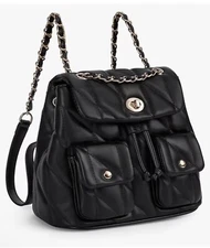 CLUCI Small Backpack Purse for Women,Mini Vegan Leather Tabby Backpack for Woman