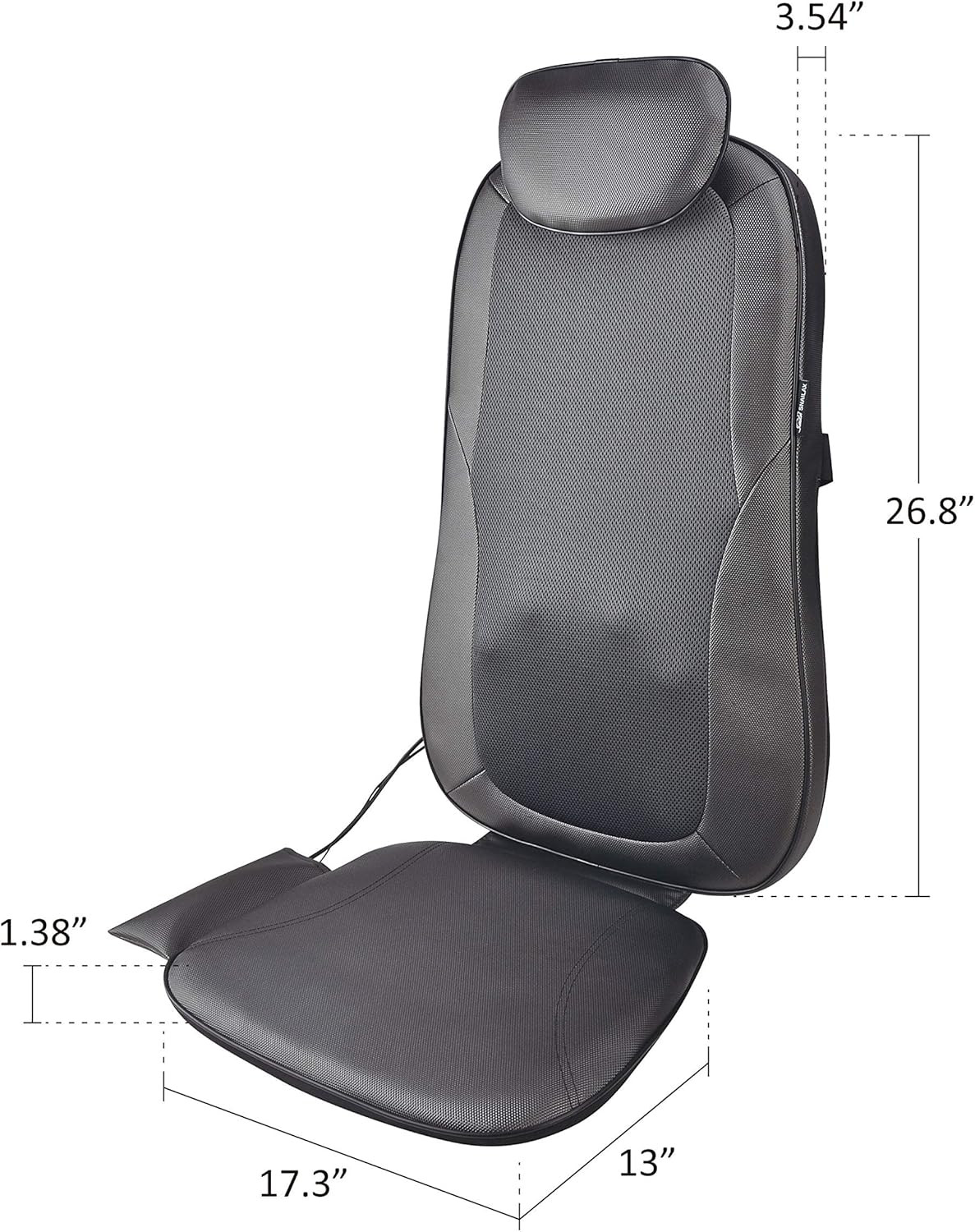 Back Massager with Heat, Shiatsu Massage Chair Pad for Back Pain, Rolling Kneadi