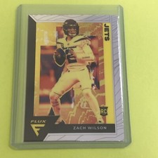 🚨🔥Zach Wilson Flux Chrome Rookie Card New York Jets LG #FX-2⭐️