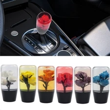 VIP 10CM JDM Clear Real Flowers Manual Gear Stick Shift Knob Lever Shifter