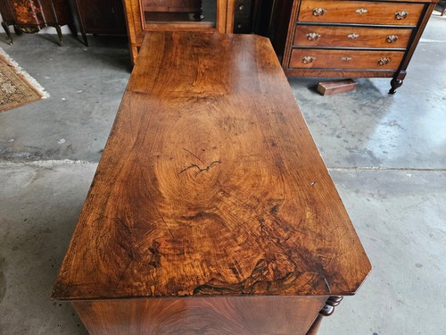 CASSETTONE IN NOCE INTEGRO E ORIGINALE EPOCA XIX SECOLO RESTAURATO - Picture 6 of 24