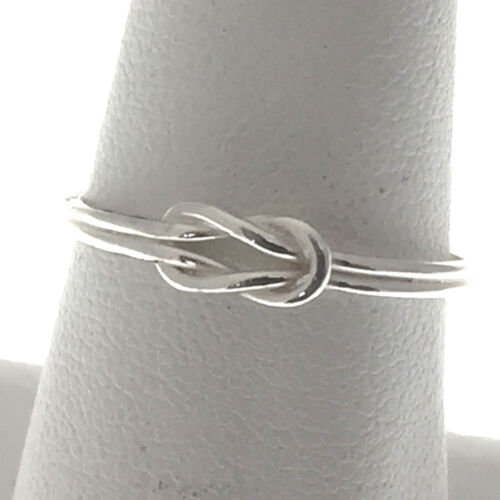 Love Knot Sterling Silver Ring Petite Band Size 5