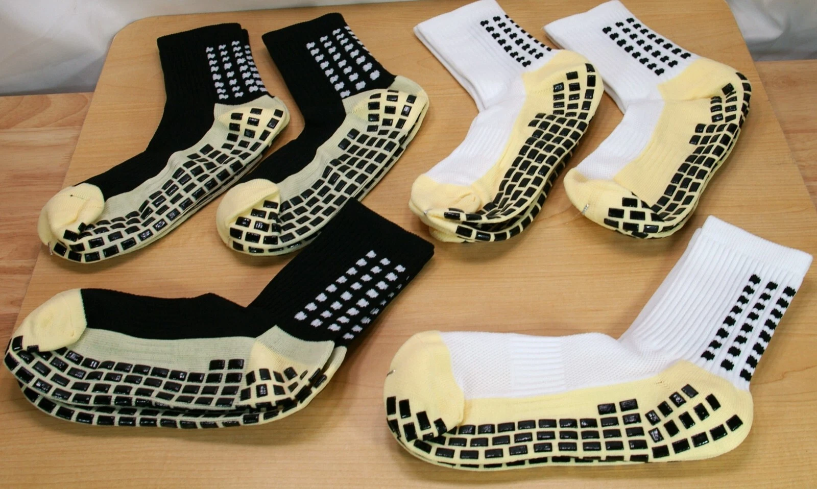 6 Pairs- Sport Socks Anti Slip Grip Soccer Football Basketball Sock Premium