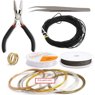 Jewelry Making Starter Kit and Repair Tools Craft Supplies GOLD COLOR 2024 US