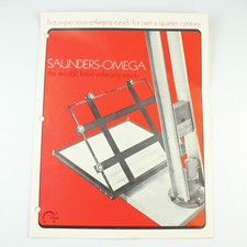 Saunders-Omega - Enlarging Easels - Dealer Info Brochure - 1960's - Vintage