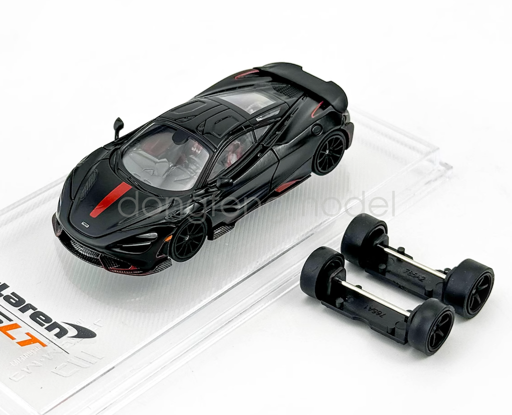 CM 1:64 Scale Matte Black 765LT Racing Sports Diecast Metal Car