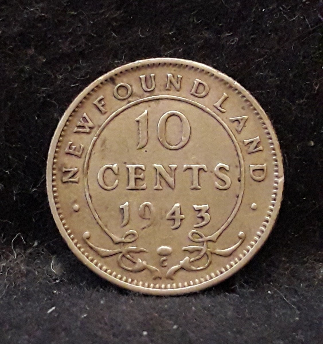 1943-C Newfoundland (Maritime) silver 10 cents, smaller mintage