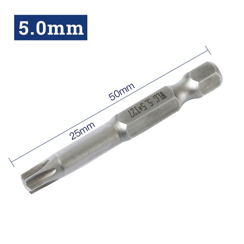 Solid Torx Screwdriver Bit Magnetic 1/4" Hex Star Security Pin T3 to T40 Long - Picture 28 of 59