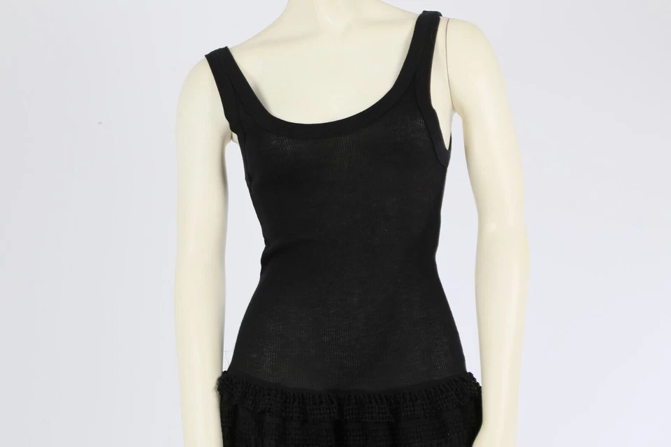 Vestido THREAD Social Negro Cintura Caída Algodón Encaje Talla 0 Foto 2 de 4