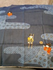 Blue Oriental 100 Cotton Handkerchief