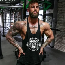 Men's Stringer Muscle Bodybuilding Shirt Gym Sport Vest Singlet Fitness Tank Top