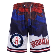 NWT PRO STANDARD Men's NBA Brooklyn Nets Dip Dye Logo Shorts Size Large $98