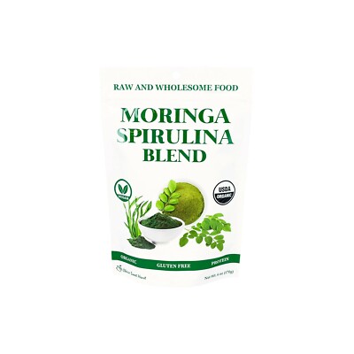 Moringa Spirulina blend Organic Superfood Mix Powder 6 oz by Cherie Sweet Heart