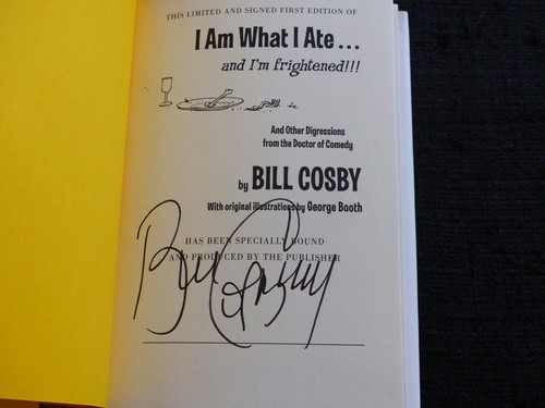 BILL COSBY signed signiert Autogramm in "I AM WHAT I ATE..." Buch Book LOOK