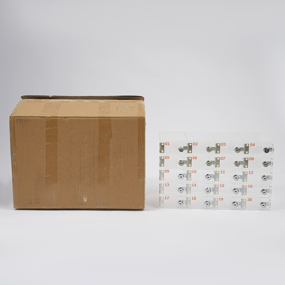 Key Lock Box Labels 20 Slot Cell Phone Storage Box,Acrylic Cell Phone Storage Cabinet w ...