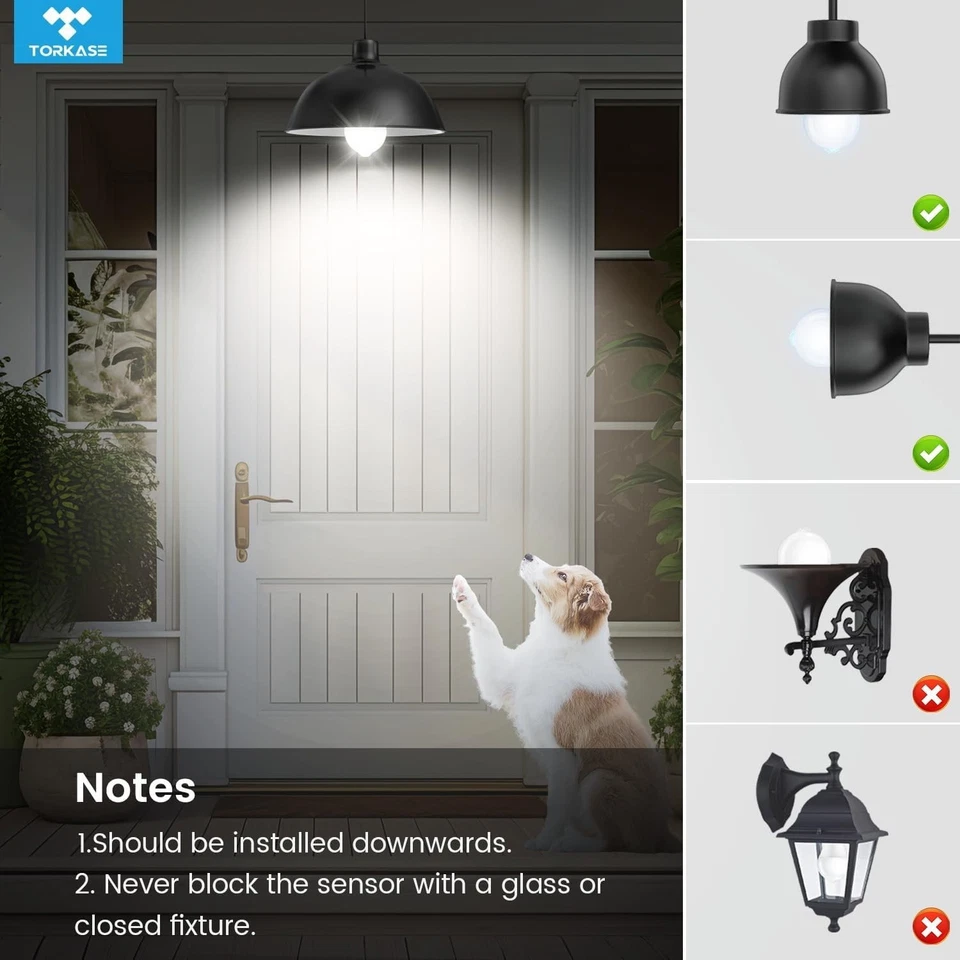 3Pack Motion Sensor LED Light Bulb 13W (120W Eq.) E27 E26 Bulbs Automatic On/Off - Image 3 of 4