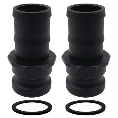 2 PCS Poly Camlock Fittings 2 Inch Type E E-200 Male Adapter X Hose Shank